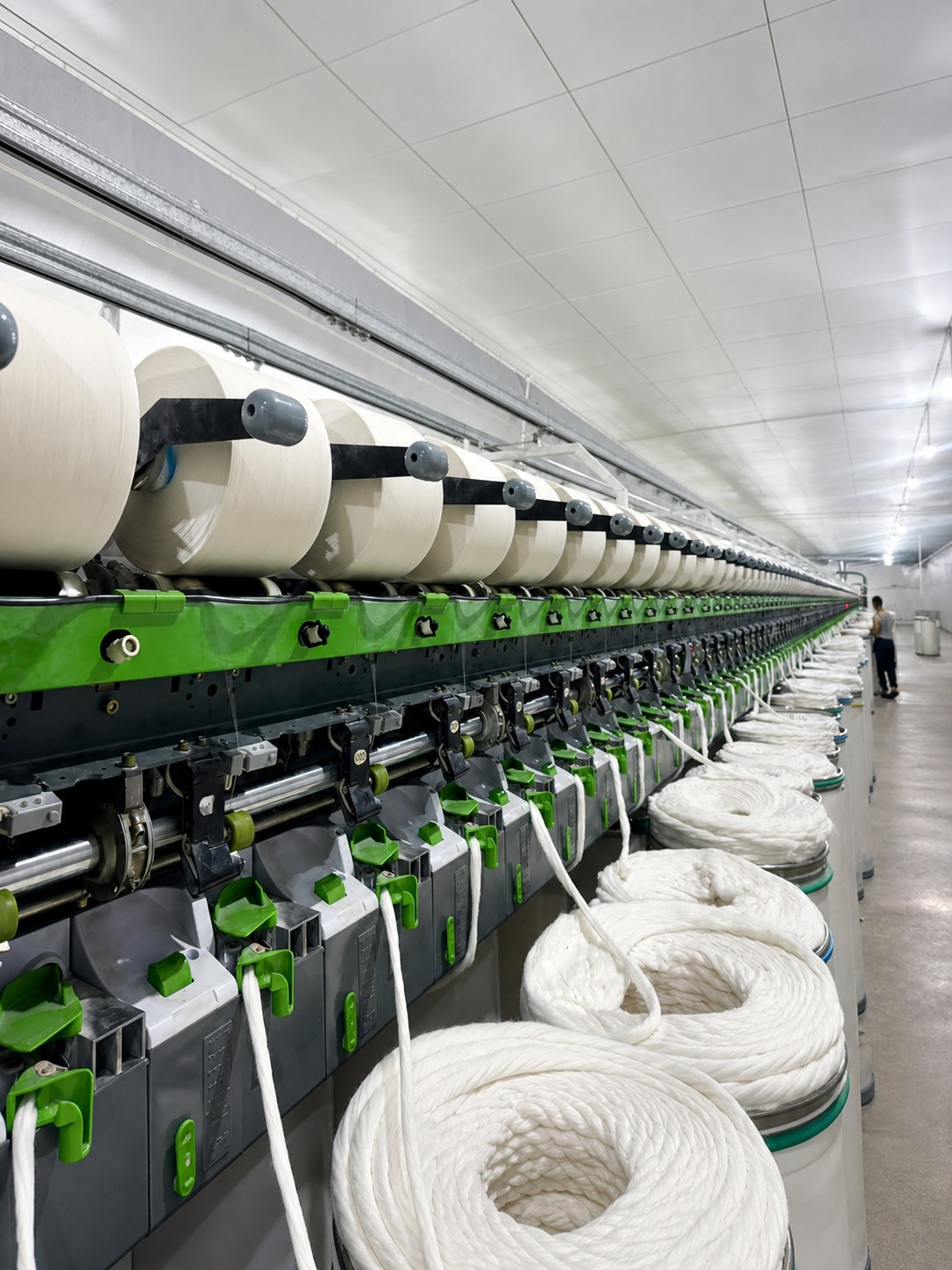 Panda Textile spinning machinery in production